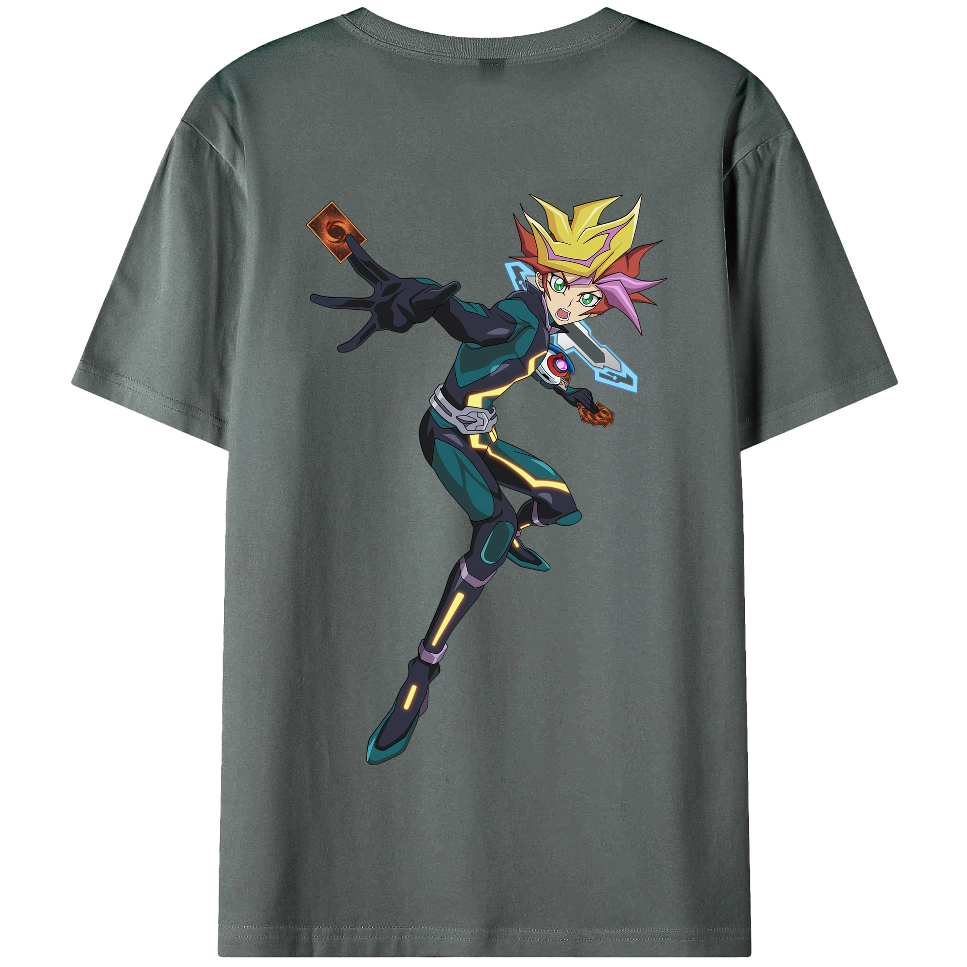 （画像用） 遊☆戯☆王 Yu-Gi-Oh! 綿100％半袖Tシャツ（背面プリント）